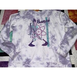 Disney Powerline A Goofy Movie Tie Dye Crew Neck Sweater Sz Large Powerline Tour
